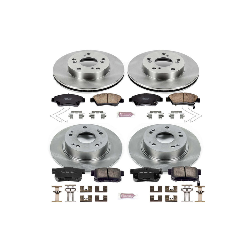 Power Stop KOE6318 Autospecialty - 1-Click Daily Driver Brake Kits (Front And Rear) for 2013-2015 Acura Ilx product image