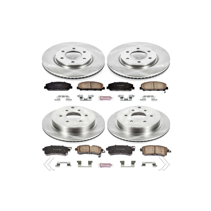 Power Stop KOE6322 Autospecialty - 1-Click Daily Driver Brake Kits (Front And Rear) for 2011-2024 Infiniti QX56 product image