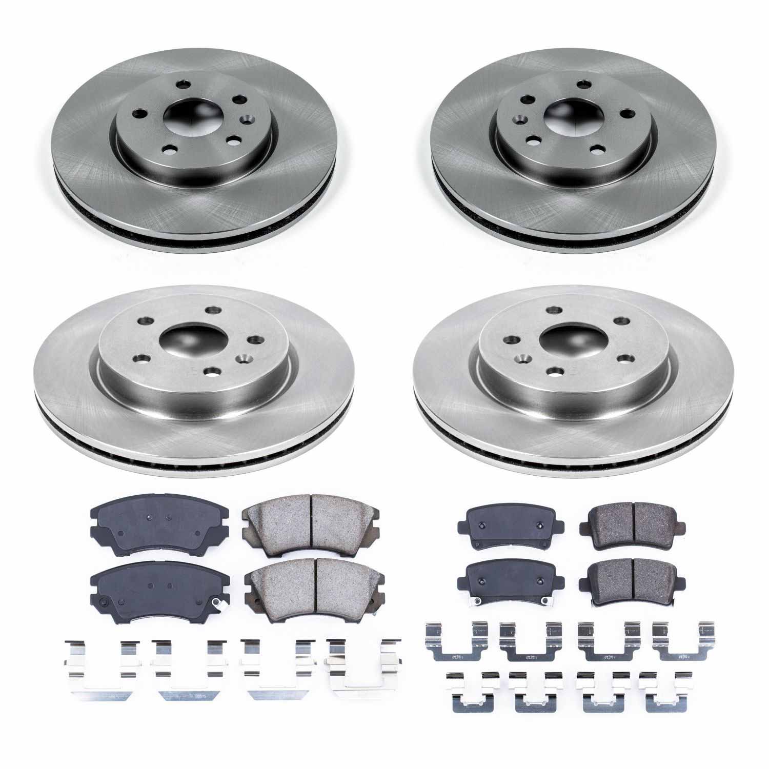 Power Stop KOE6330 Autospecialty - 1-Click Daily Driver Brake Kits (Front And Rear) for 2010-2011 Saab 9-5. product image