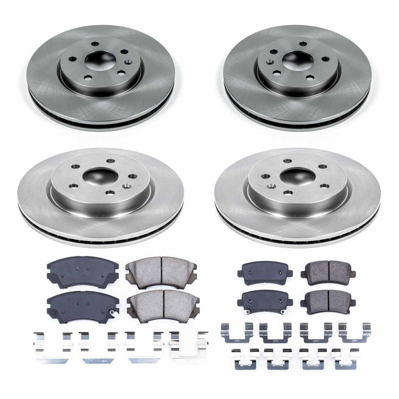Power Stop KOE6330 Autospecialty - 1-Click Daily Driver Brake Kits (Front And Rear) for 2010-2011 Saab 9-5. product image