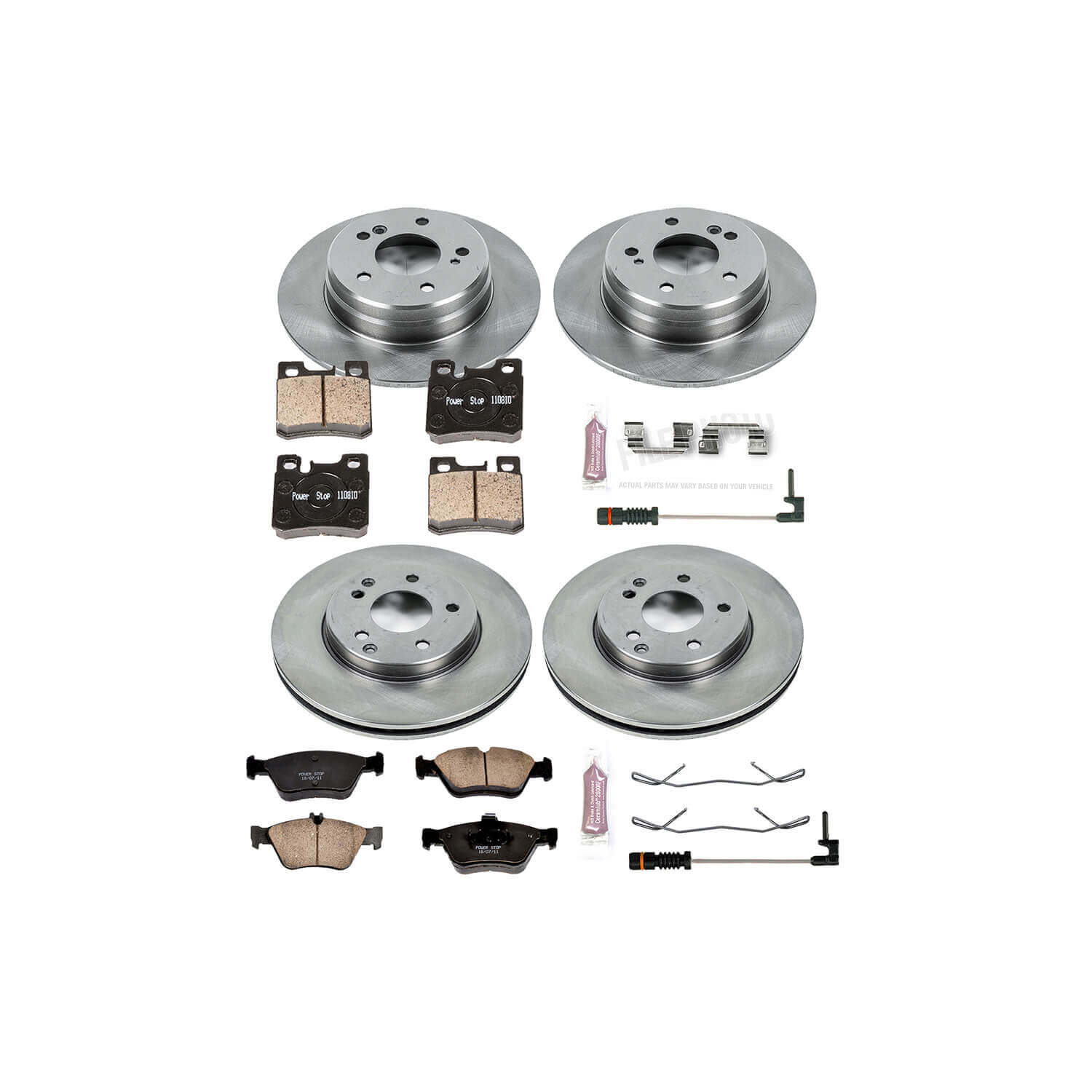 Power Stop KOE6343 Autospecialty - 1-Click Daily Driver Brake Kits (Front And Rear) for 1999-2000 Mercedes-Benz C230 product image