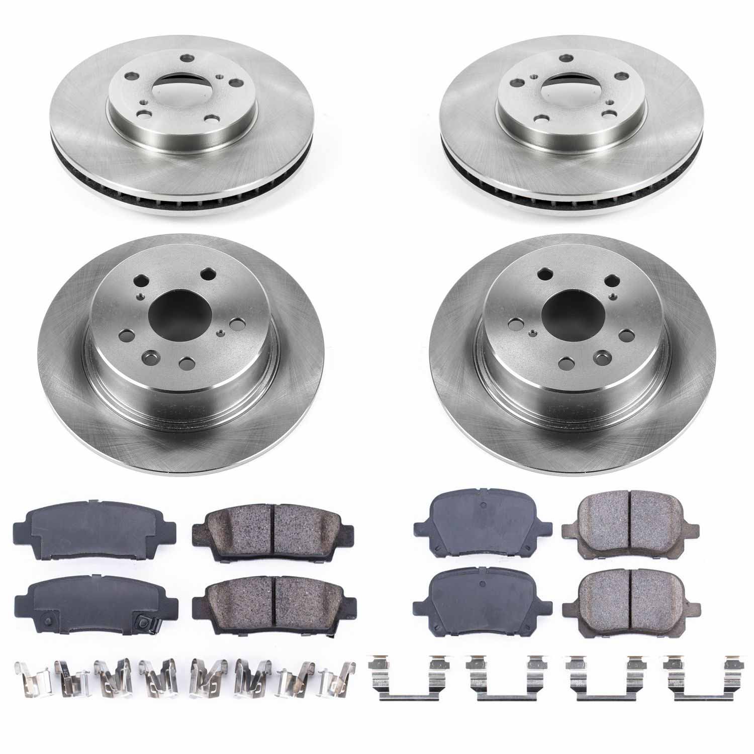Power Stop KOE6345 Autospecialty - 1-Click Daily Driver Brake Kits (Front And Rear) for 1998-1999 Toyota Avalon product image
