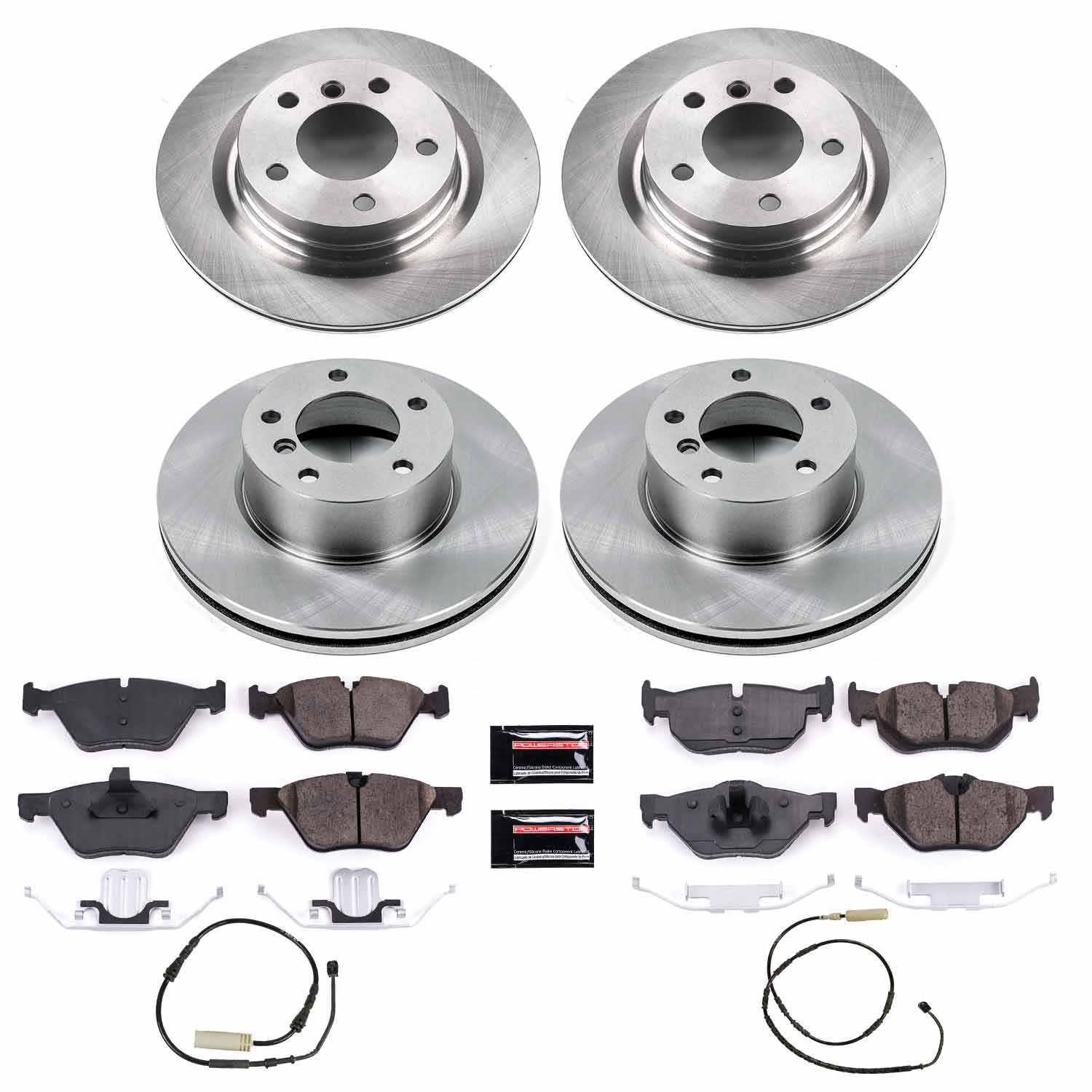 Power Stop KOE6347 Autospecialty 1-Click Daily Driver Front And Rear Brake Kit for 2010-2013 BMW 128I product image