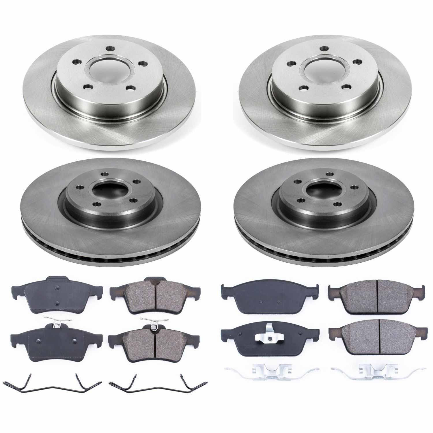 Power Stop KOE6350 Autospecialty - 1-Click Daily Driver Brake Kits (Front And Rear) for 2013-2014 Ford Focus product image