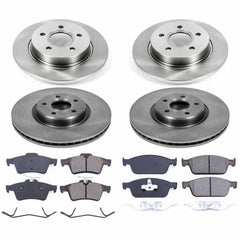 Power Stop KOE6350 Autospecialty - 1-Click Daily Driver Brake Kits (Front And Rear) for 2013-2014 Ford Focus product image