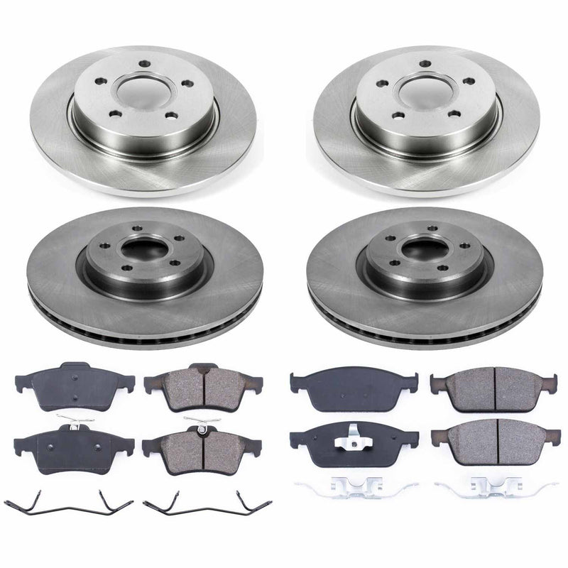 Power Stop KOE6350 Autospecialty - 1-Click Daily Driver Brake Kits (Front And Rear) for 2013-2014 Ford Focus product image