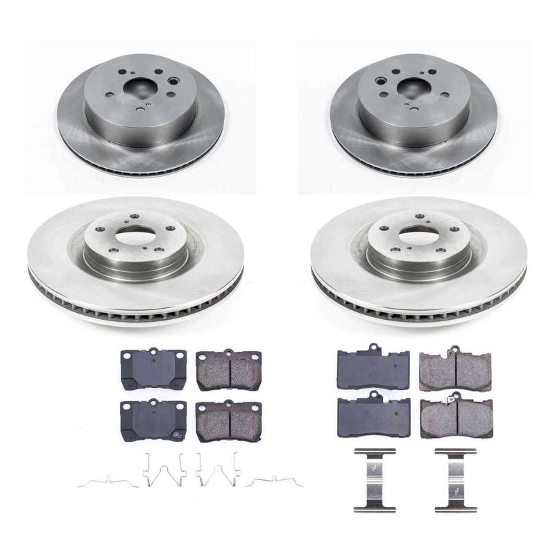 Power Stop KOE6354 Autospecialty - 1-Click Daily Driver Brake Kits (Front And Rear) for 2011-2013 Lexus GS350 product image
