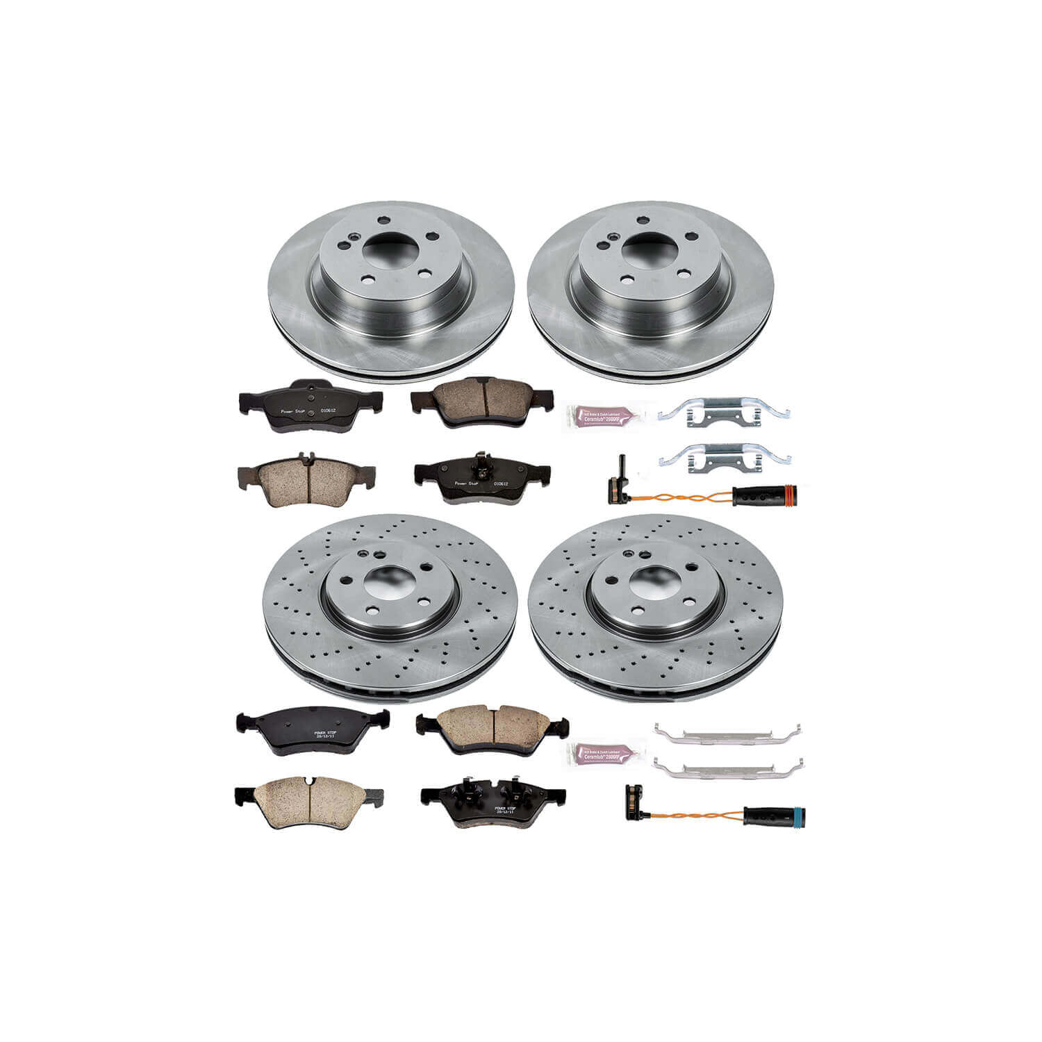 Power Stop KOE6358 Autospecialty - 1-Click Daily Driver Brake Kits (Front And Rear) for 2007-2009 Mercedes-Benz E-350 product image