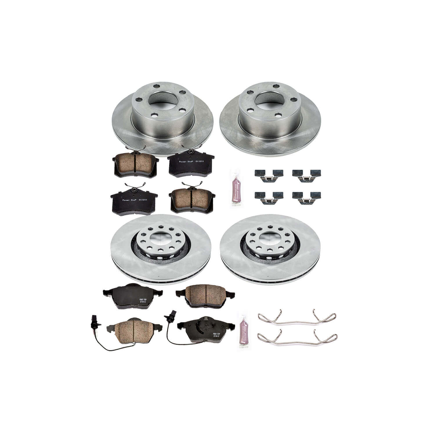 Power Stop KOE637 Autospecialty - 1-Click Daily Driver Brake Kits (Front And Rear) for 1998-2004 Audi A6 product image
