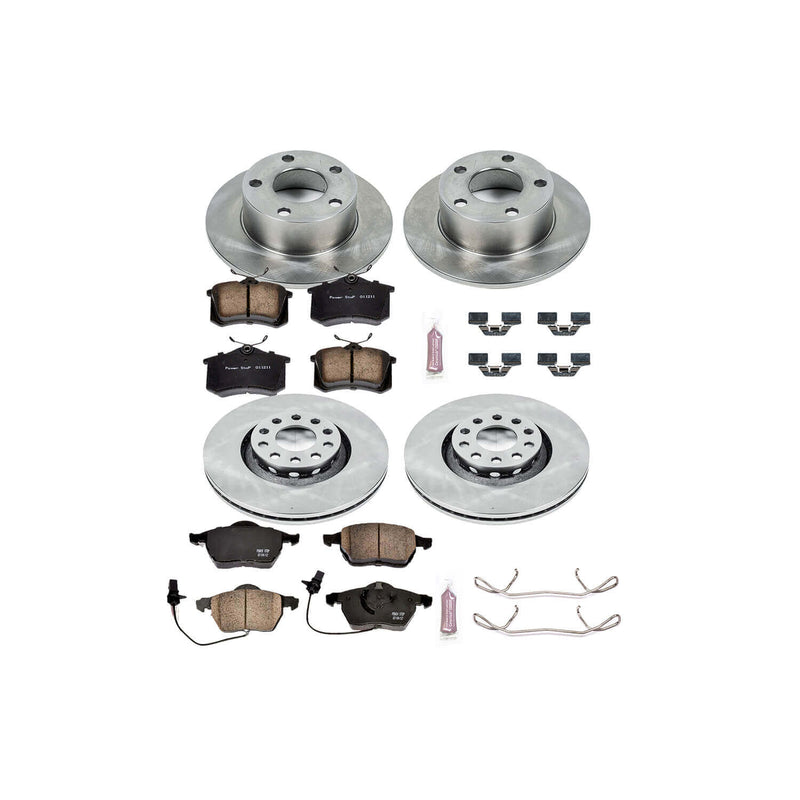 Power Stop KOE637 Autospecialty - 1-Click Daily Driver Brake Kits (Front And Rear) for 1998-2004 Audi A6 product image