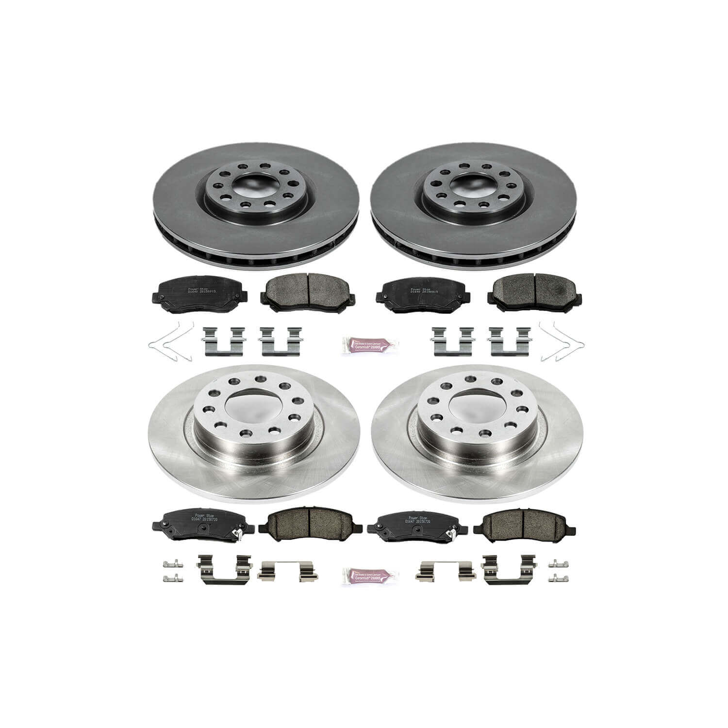 Power Stop KOE6373 Autospecialty - 1-Click Daily Driver Brake Kits (Front And Rear) for 2013-2016 Dodge Dart product image