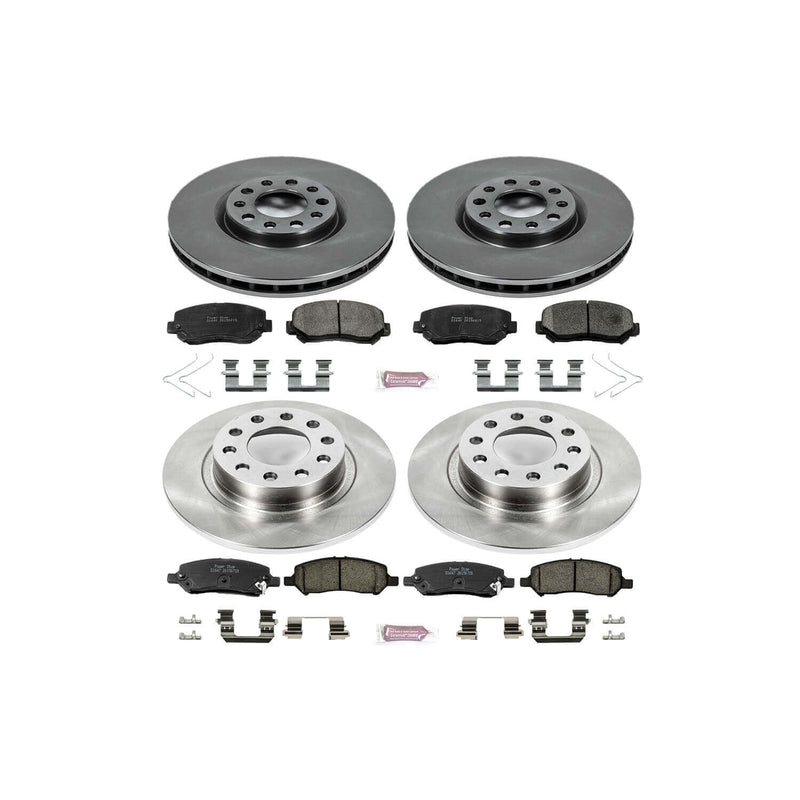Power Stop KOE6373 Autospecialty - 1-Click Daily Driver Brake Kits (Front And Rear) for 2013-2016 Dodge Dart product image