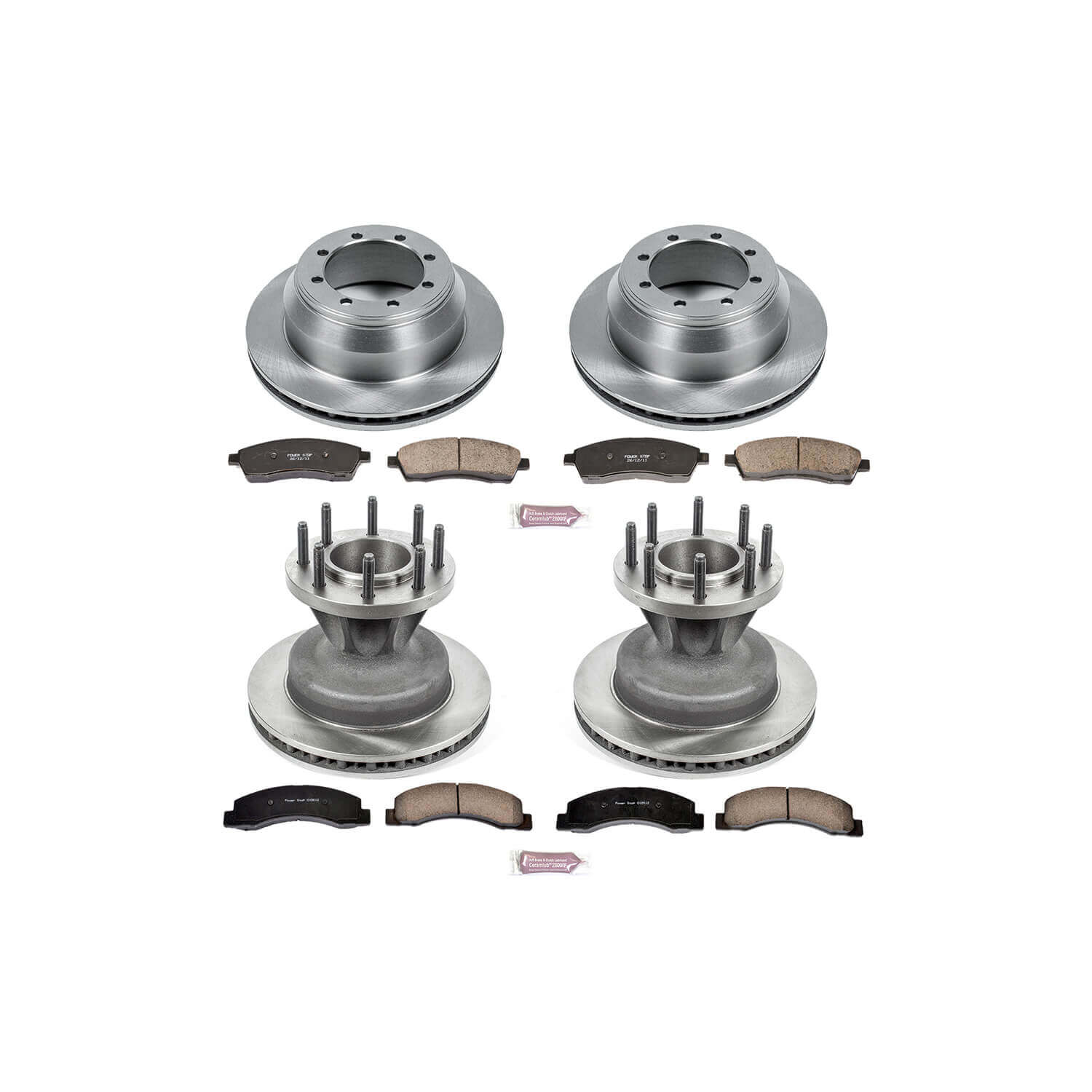 Power Stop KOE6384 Autospecialty - 1-Click Daily Driver Brake Kits (Front And Rear) for 2003-2004 Ford F-350 Super Duty product image