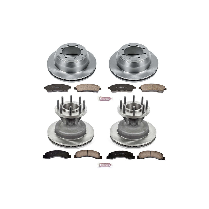 Power Stop KOE6384 Autospecialty - 1-Click Daily Driver Brake Kits (Front And Rear) for 2003-2004 Ford F-350 Super Duty product image