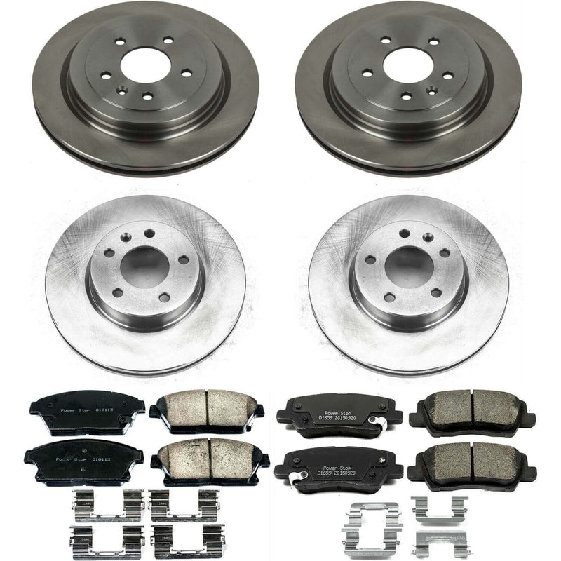 Power Stop KOE6387 Autospecialty 1-Click Daily Driver Front And Rear Brake Kit for 2013-2018 Cadillac Ats product image