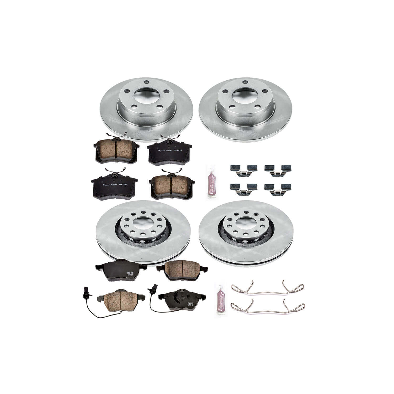 Power Stop KOE639 Autospecialty - 1-Click Daily Driver Brake Kits (Front And Rear) for 1998-2004 Audi A6 Quattro product image