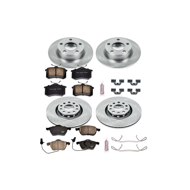 Power Stop KOE639 Autospecialty - 1-Click Daily Driver Brake Kits (Front And Rear) for 1998-2004 Audi A6 Quattro product image