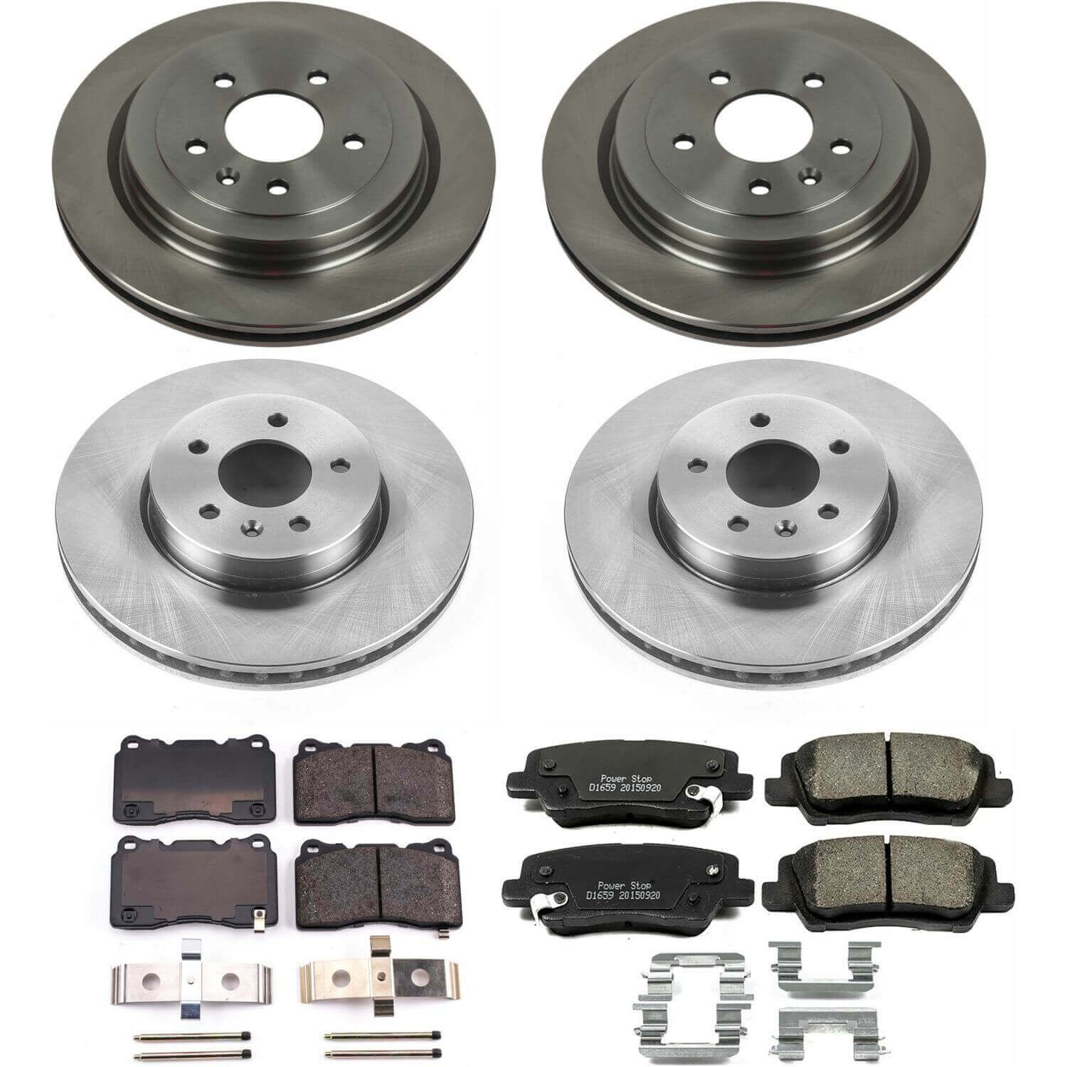 Power Stop KOE6390 Autospecialty 1-Click Daily Driver Front And Rear Brake Kit for 2013-2015 Cadillac Ats product image