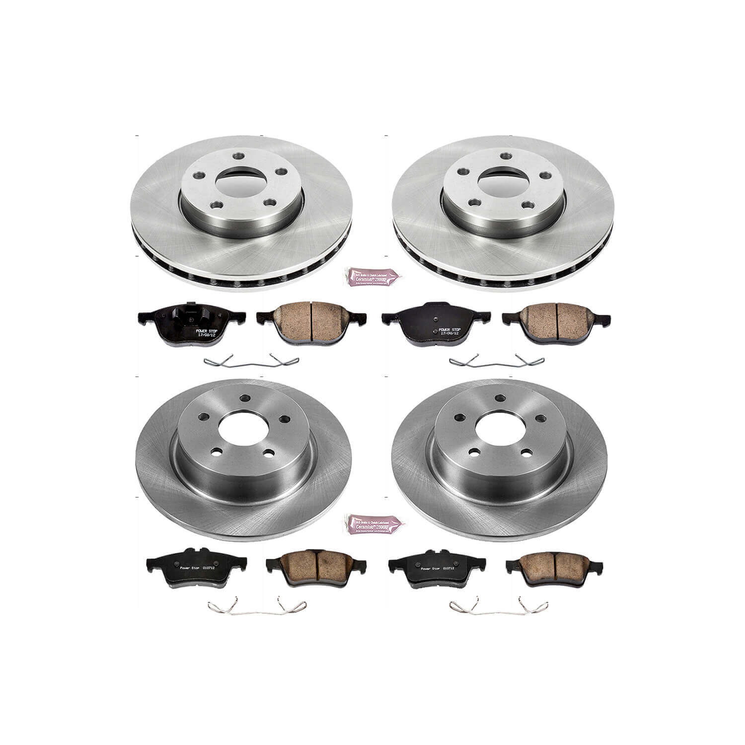 Power Stop KOE6397 Autospecialty - 1-Click Daily Driver Brake Kits (Front And Rear) for 2013-2018 Ford C-Max product image