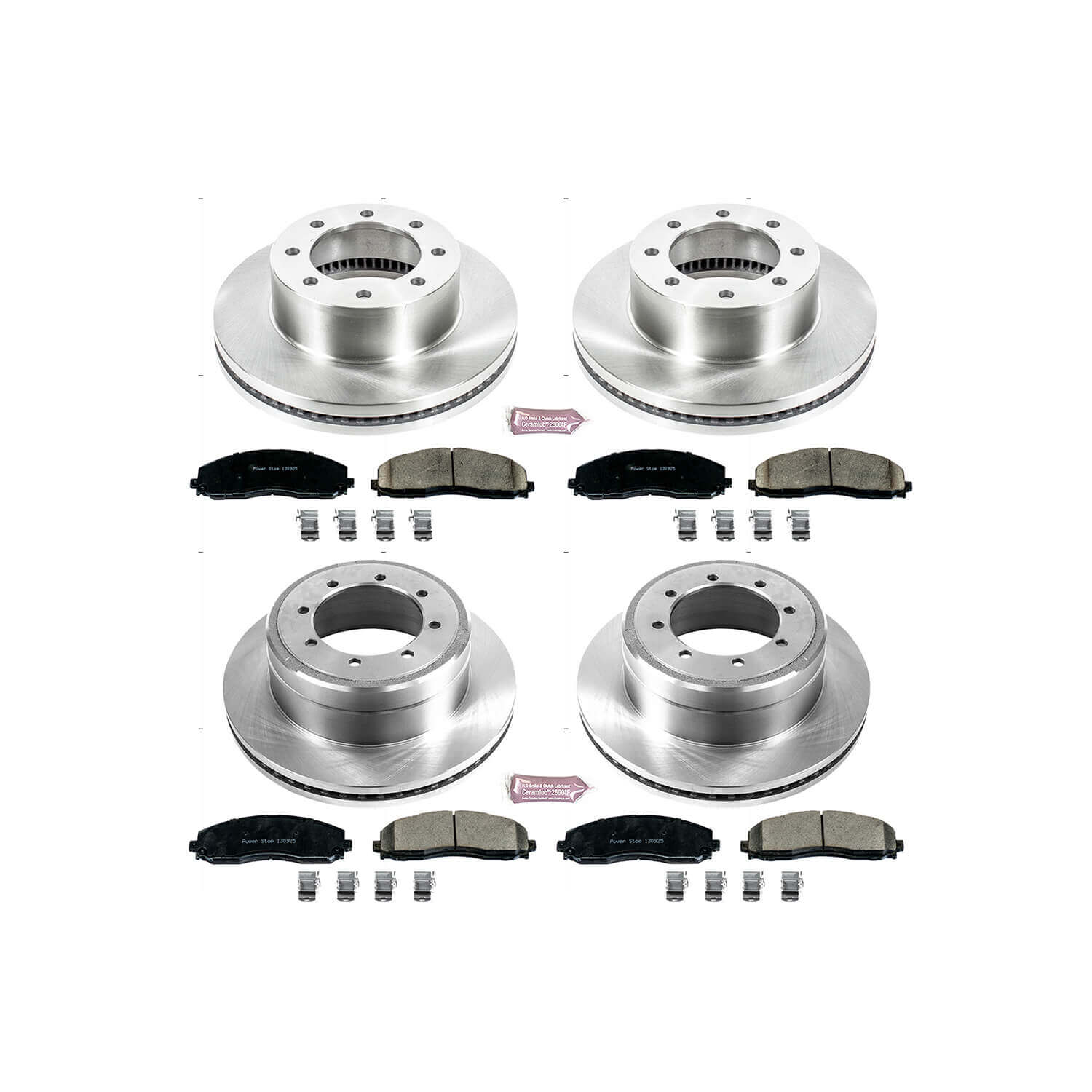 Power Stop KOE6404 Autospecialty 1-Click Daily Driver Front And Rear Brake Kit for 2013-2022 Ford F-350 Super Duty product image