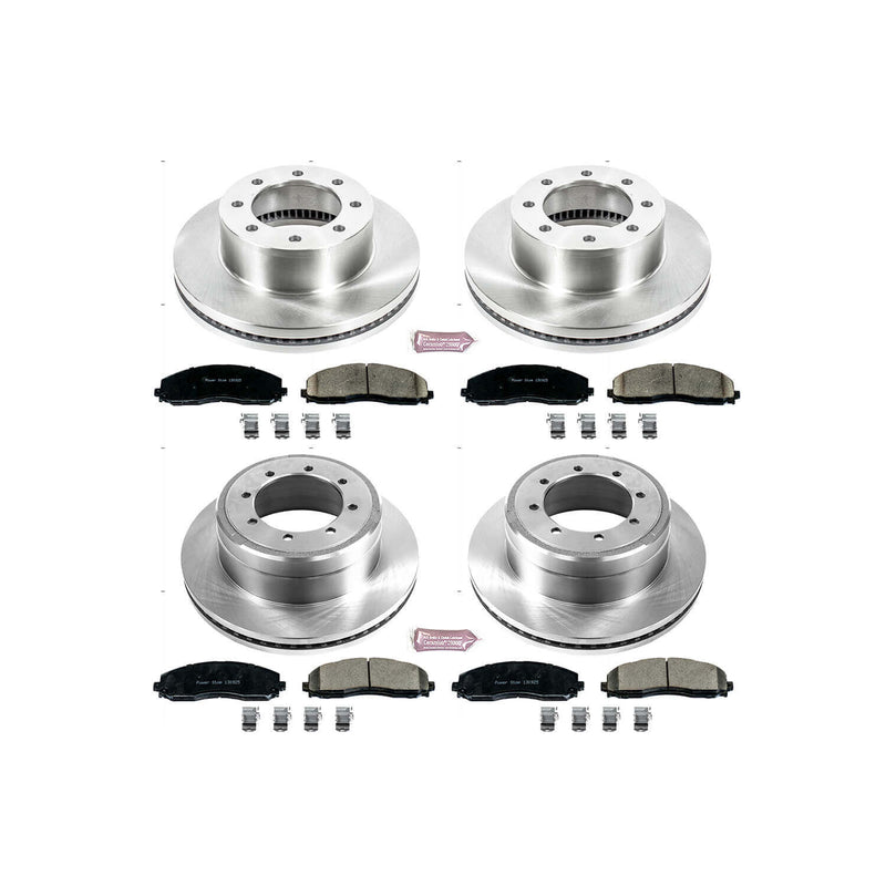 Power Stop KOE6404 Autospecialty 1-Click Daily Driver Front And Rear Brake Kit for 2013-2022 Ford F-350 Super Duty product image