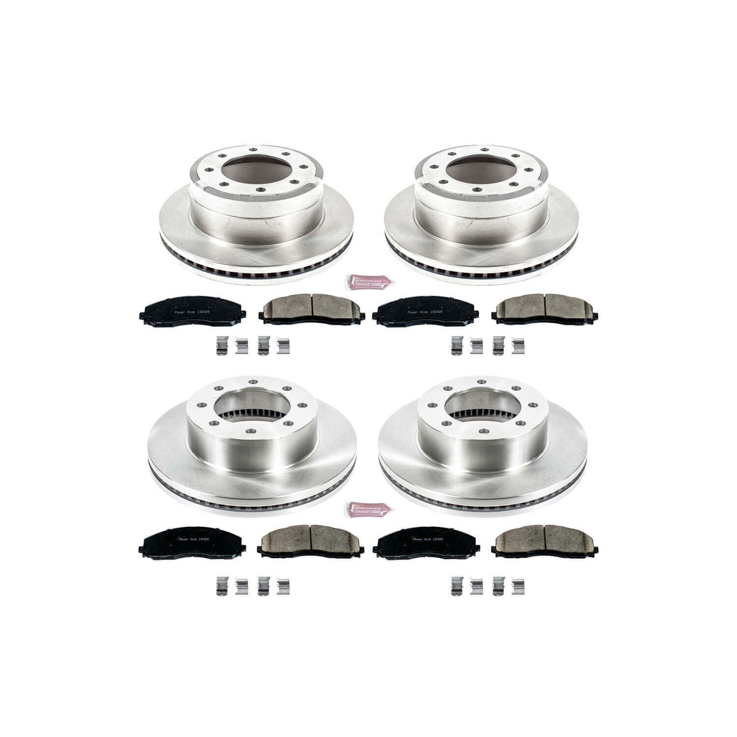 Power Stop KOE6405 Autospecialty - 1-Click Daily Driver Brake Kits (Front And Rear) for 2012-2022 Ford F-250 Super Duty product image
