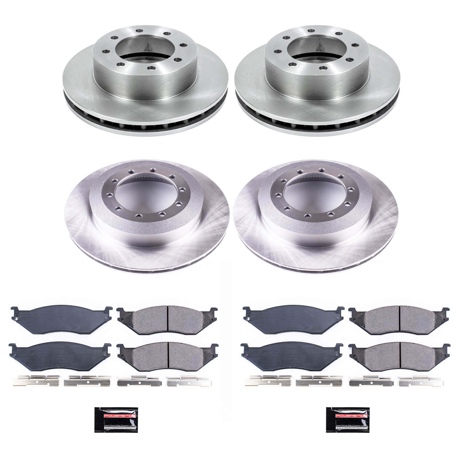 Power Stop KOE6408 Autospecialty 1-Click Daily Driver Front And Rear Pad And Rotor Kit for 2002-2004 Ford F-450 Super Duty product image