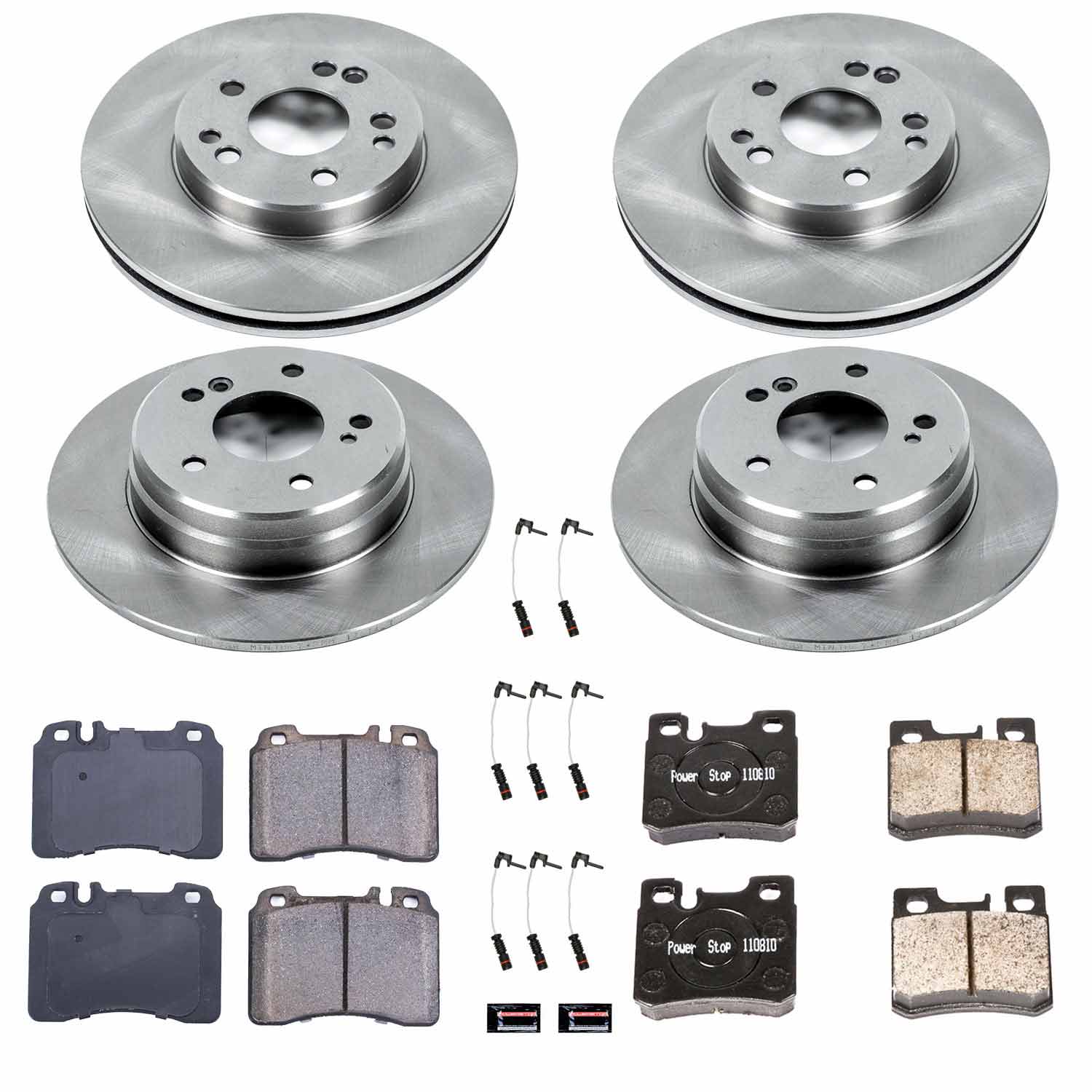 Power Stop KOE6465 Autospecialty - 1-Click Daily Driver Brake Kits (Front And Rear) for 1990-1993 Mercedes-Benz 300CE product image