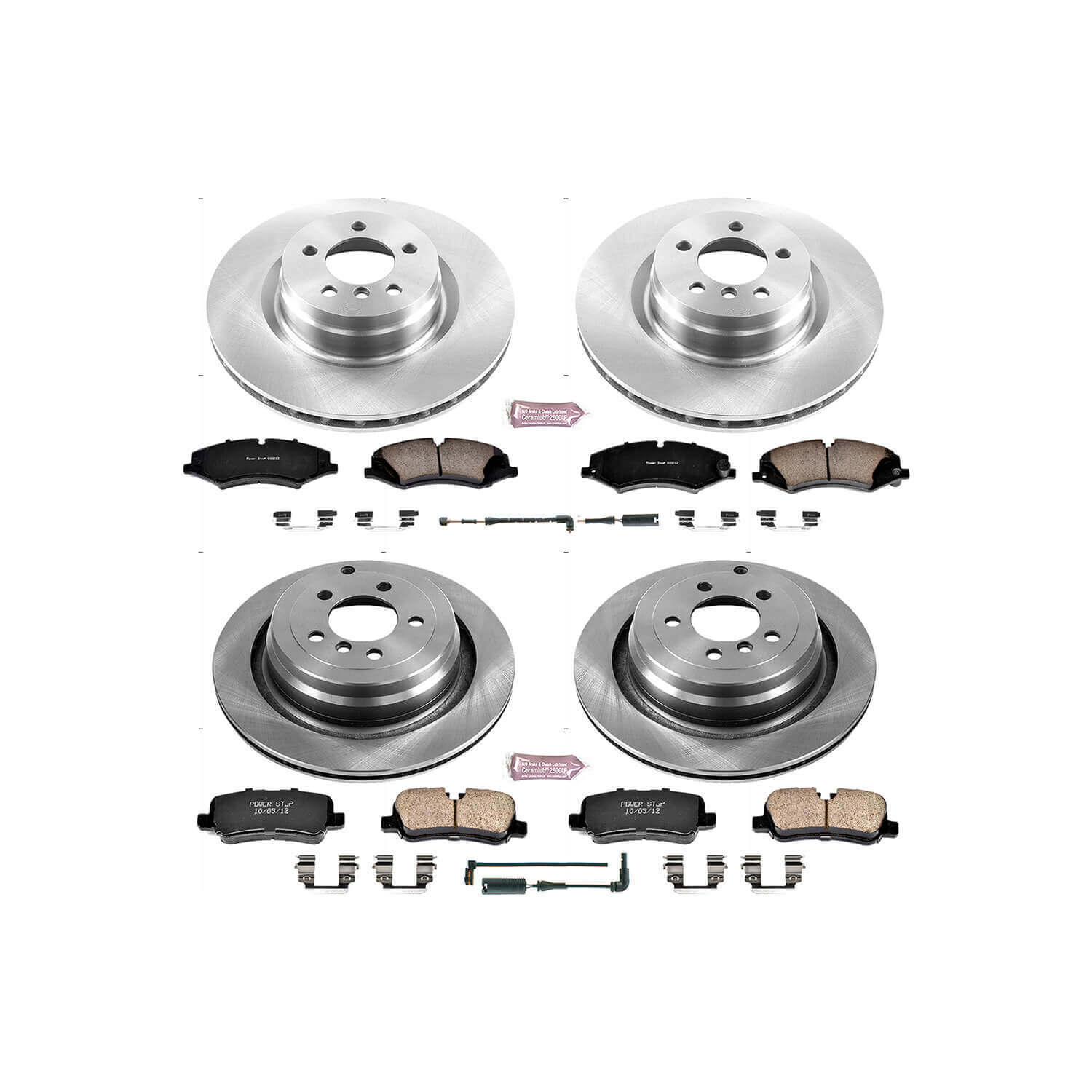 Power Stop KOE6476 Autospecialty 1-Click Daily Driver Front And Rear Brake Kit for 2010-2012 Land Rover Range Rover product image