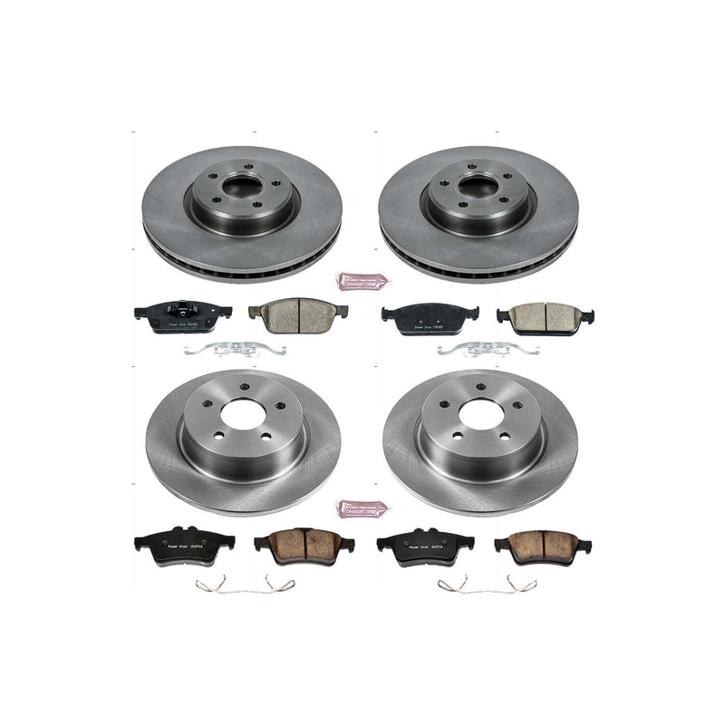 Power Stop KOE6478 Autospecialty - 1-Click Daily Driver Brake Kits (Front And Rear) for 2013-2018 Ford Escape product image