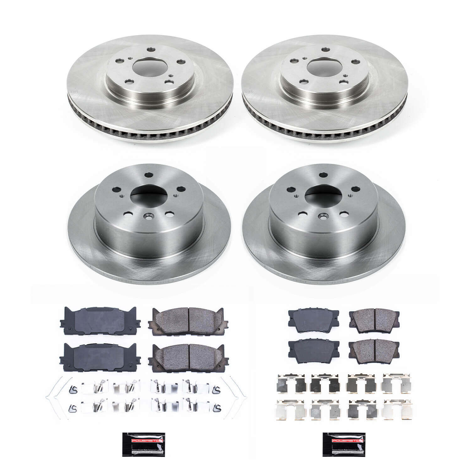 Power Stop KOE6480 Autospecialty - 1-Click Daily Driver Brake Kits (Front And Rear) for 2012-2018 Lexus ES300H product image