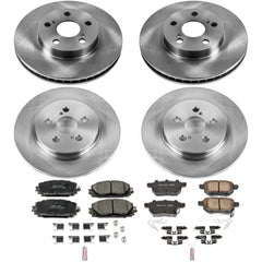 Power Stop KOE6487 Autospecialty 1-Click Daily Driver Front And Rear Brake Kit for 2011-2017 Lexus CT200H product image