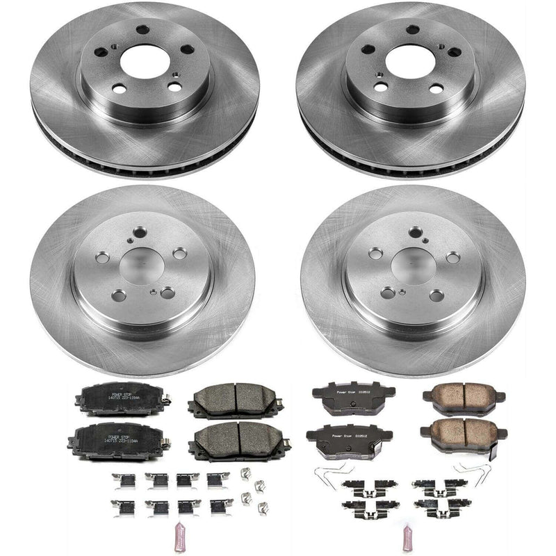 Power Stop KOE6487 Autospecialty 1-Click Daily Driver Front And Rear Brake Kit for 2011-2017 Lexus CT200H product image