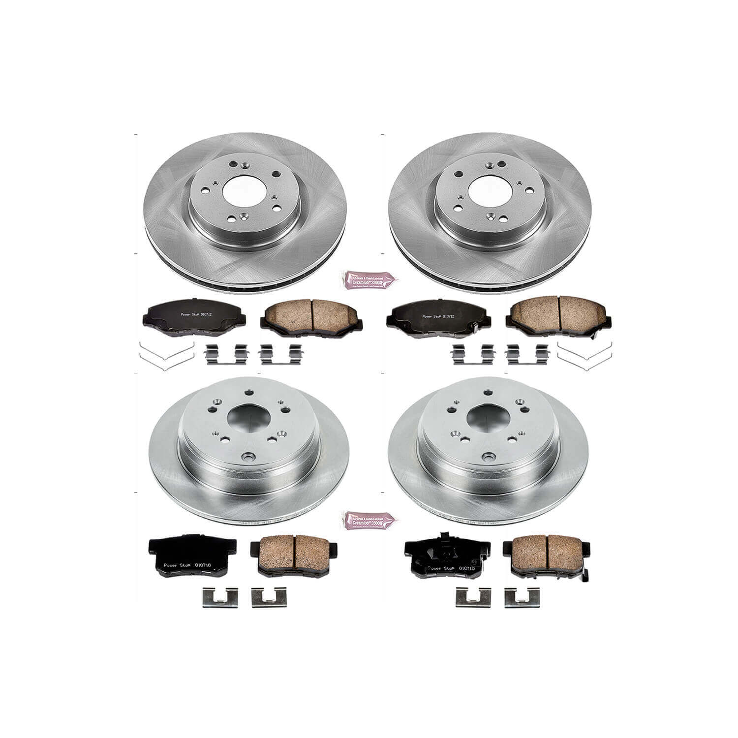 Power Stop KOE6489 Autospecialty - 1-Click Daily Driver Brake Kits (Front And Rear) for 2012-2016 Honda CR-V product image