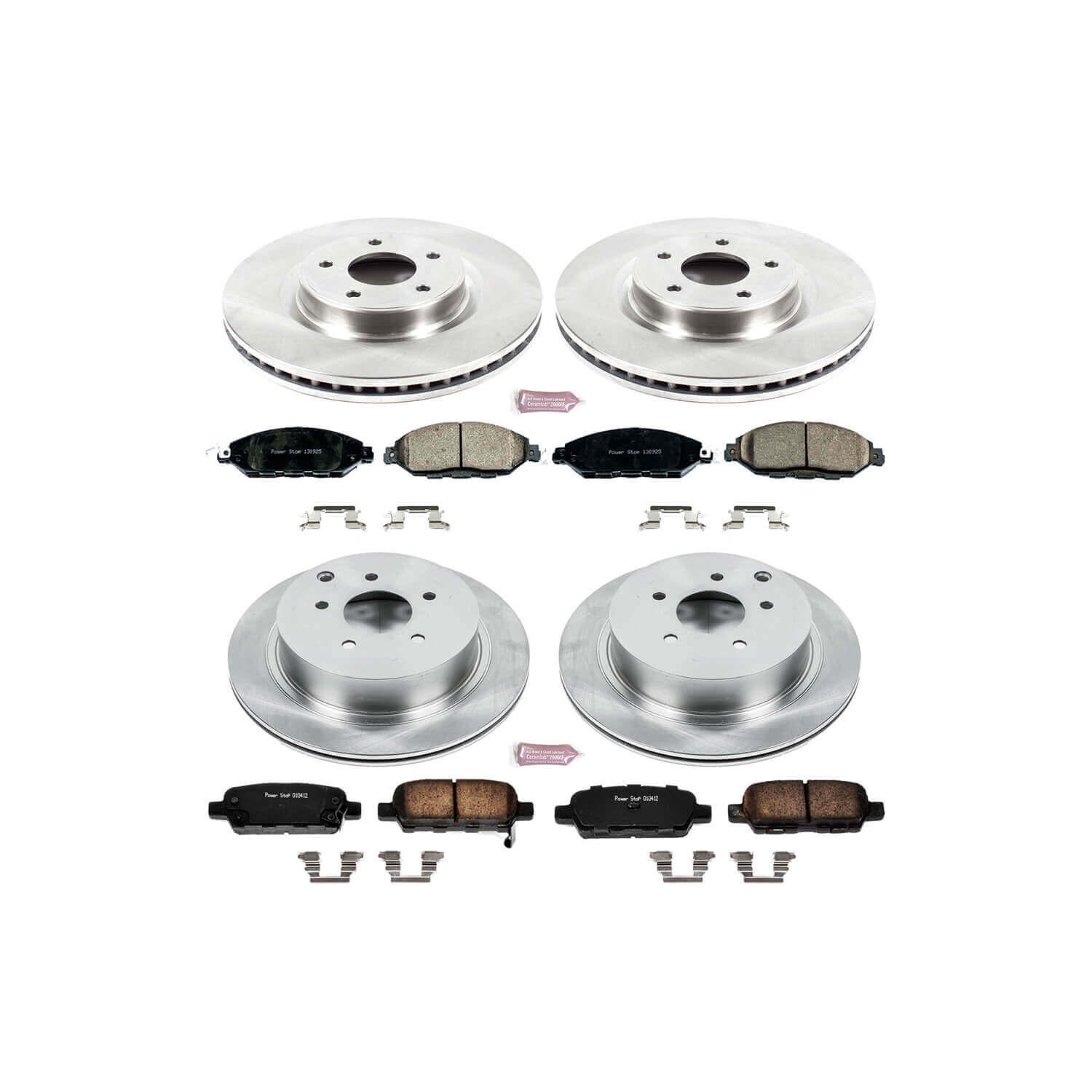 Power Stop KOE6497 Autospecialty - 1-Click Daily Driver Brake Kits (Front And Rear) for 2013-2024 Infiniti JX35 product image