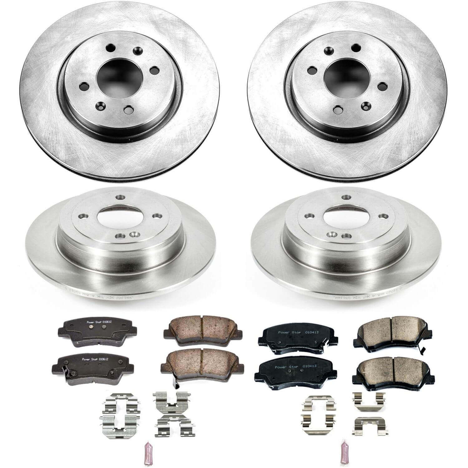 Power Stop KOE6500 Autospecialty 1-Click Daily Driver Front And Rear Brake Kit for 2012-2017 Kia Rio Sx product image