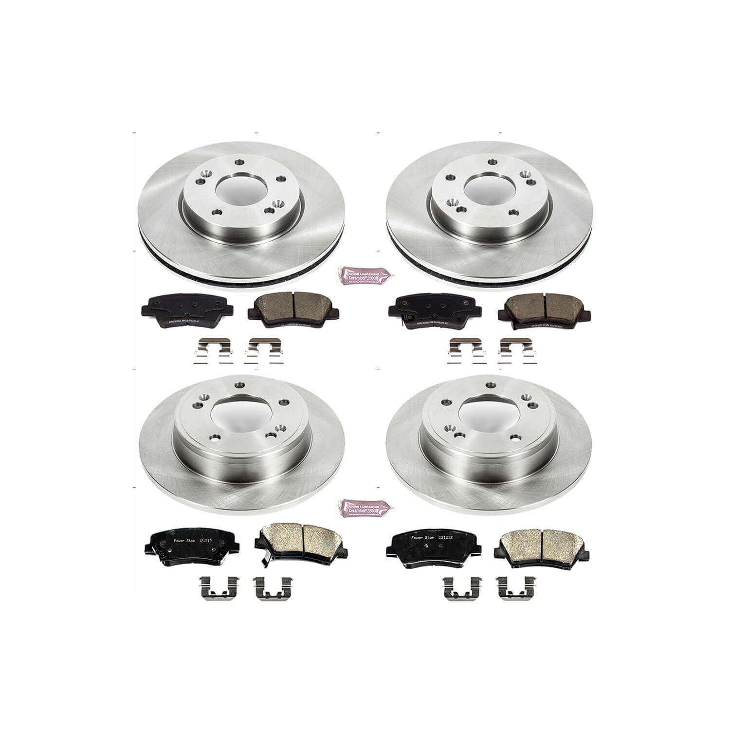 Power Stop KOE6506 Autospecialty - 1-Click Daily Driver Brake Kits (Front And Rear) for 2012-2017 Hyundai Elantra GT product image