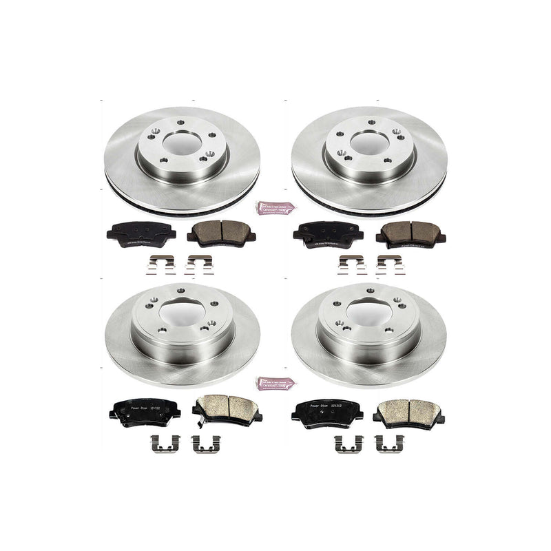 Power Stop KOE6506 Autospecialty - 1-Click Daily Driver Brake Kits (Front And Rear) for 2012-2017 Hyundai Elantra GT product image