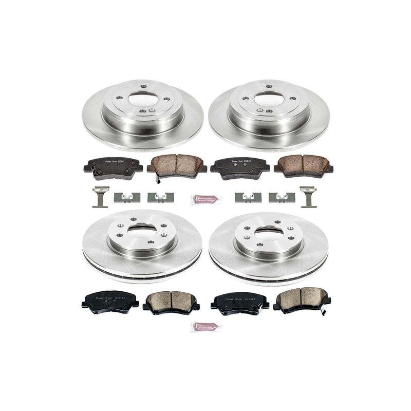 Power Stop KOE6509 Autospecialty - 1-Click Daily Driver Brake Kits (Front And Rear) for 2012-2017 Hyundai Accent product image