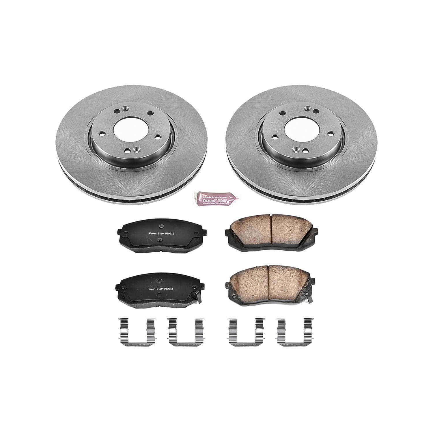 Power Stop KOE6510 Autospecialty 1-Click Daily Driver Plain Rotor Front Brake Kit for 2012-2016 Kia Sportage product image