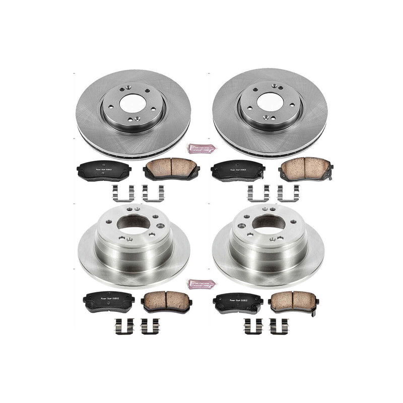 Power Stop KOE6512 Autospecialty 1-Click Daily Driver Front And Rear Brake Kit for 2012-2016 Kia Sportage product image