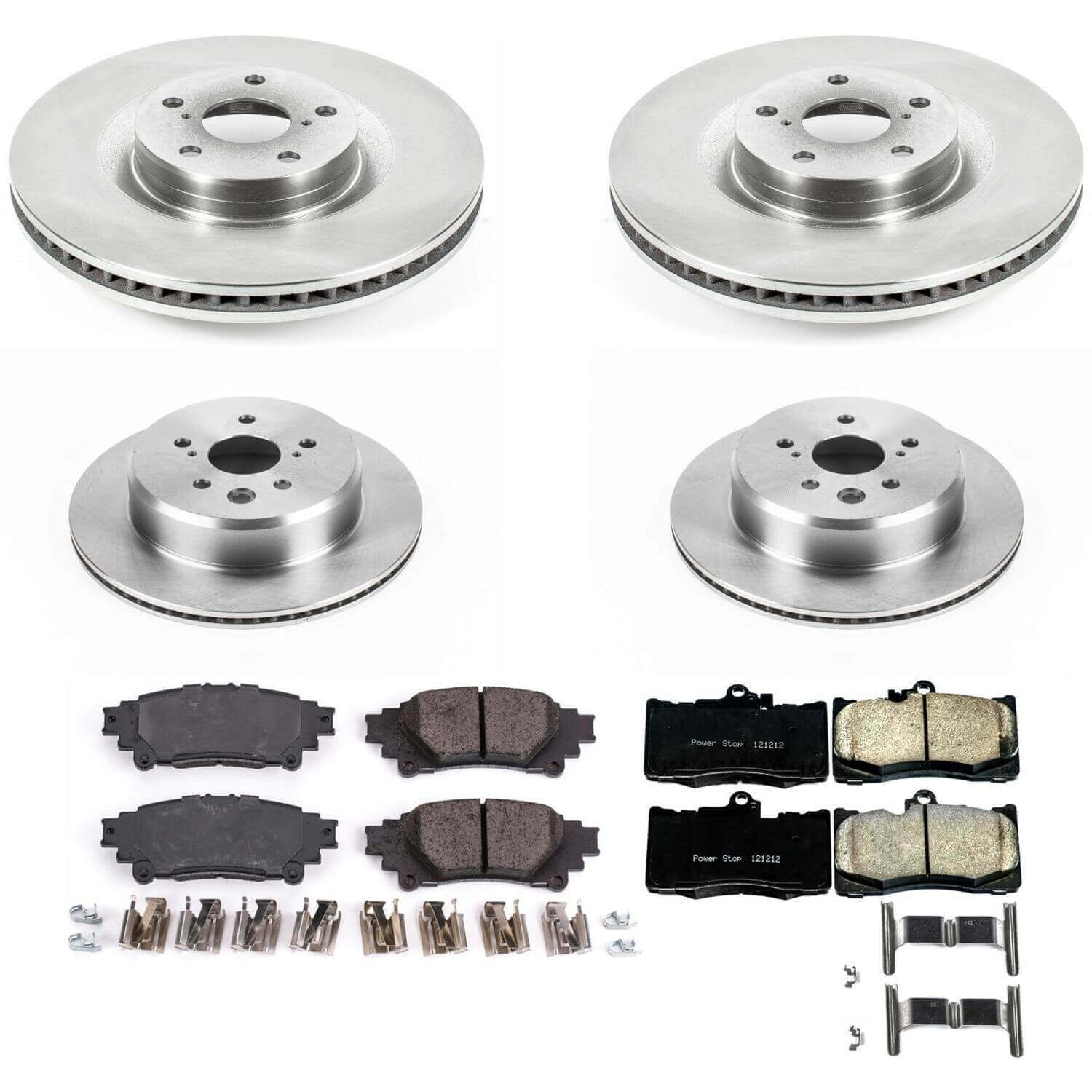 Power Stop KOE6513 Autospecialty 1-Click Daily Driver Front And Rear Brake Kit for 2013-2020 Lexus GS300 product image