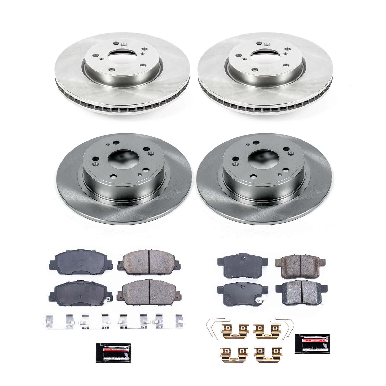 Power Stop KOE6516 Autospecialty - 1-Click Daily Driver Brake Kits (Front And Rear) for 2013-2017 Honda Accord product image