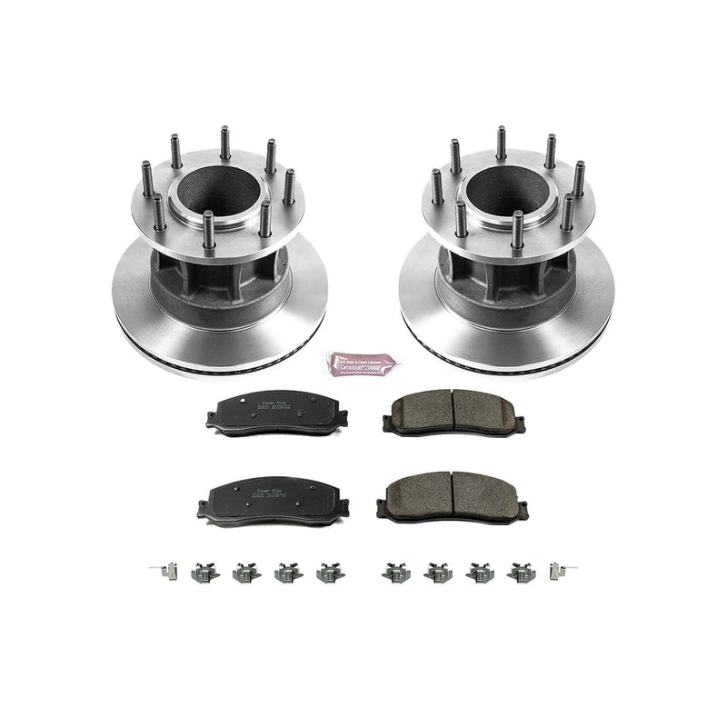Power Stop KOE6526 Autospecialty 1-Click Daily Driver Plain Rotor Front Brake Kit for 2012 Ford F-350 Super Duty product image