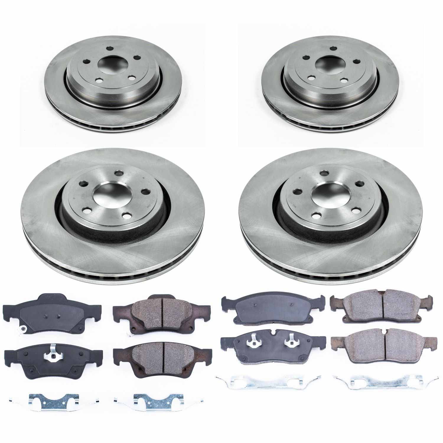 Power Stop KOE6537 Autospecialty - 1-Click Daily Driver Brake Kits (Front And Rear) for 2012-2020 Dodge Durango product image