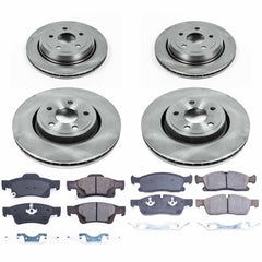 Power Stop KOE6537 Autospecialty - 1-Click Daily Driver Brake Kits (Front And Rear) for 2012-2020 Dodge Durango product image