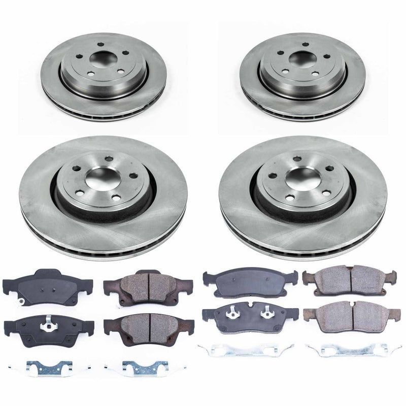 Power Stop KOE6537 Autospecialty - 1-Click Daily Driver Brake Kits (Front And Rear) for 2012-2020 Dodge Durango product image