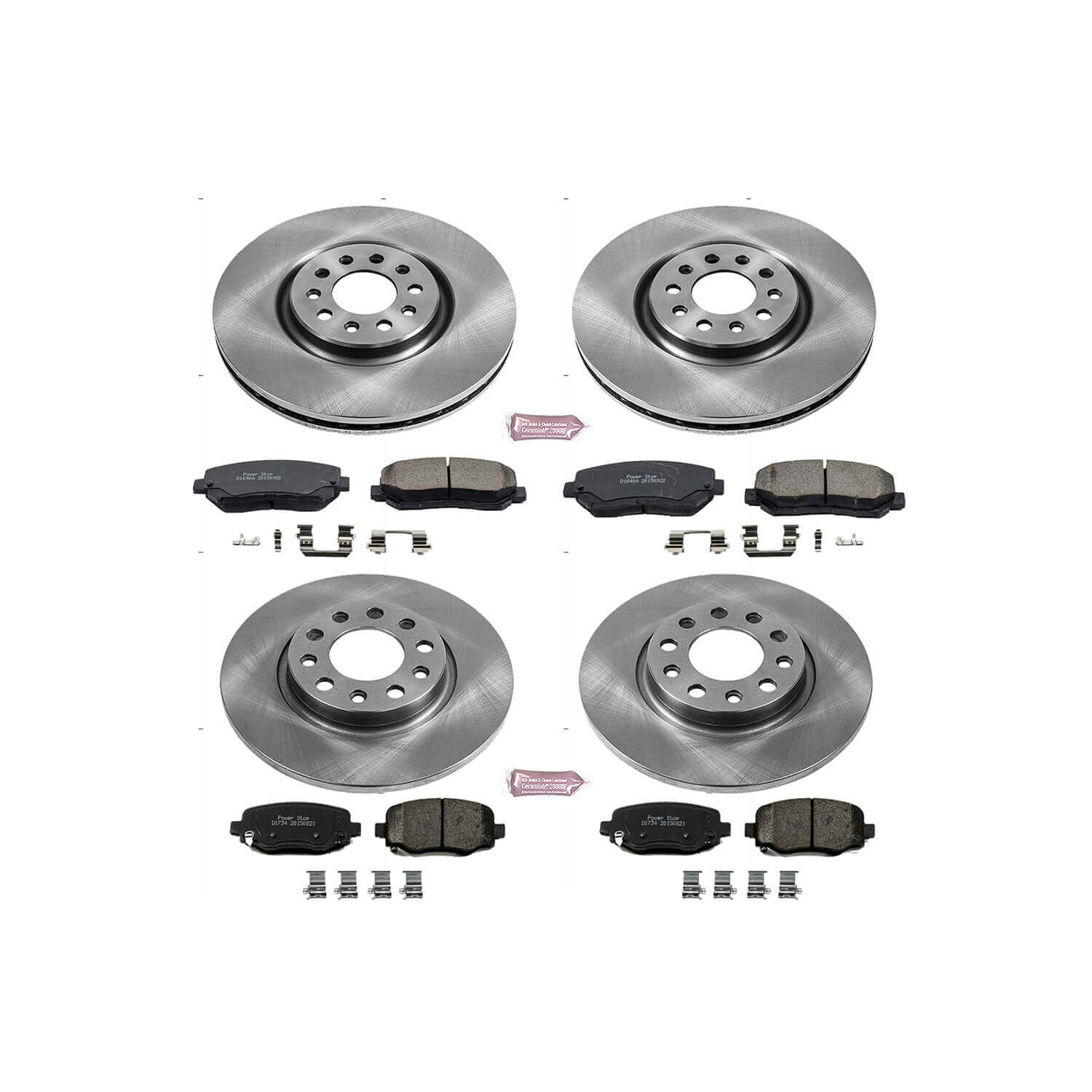 Power Stop KOE6539 Autospecialty - 1-Click Daily Driver Brake Kits (Front And Rear) for 2014-2022 Chrysler 200 product image