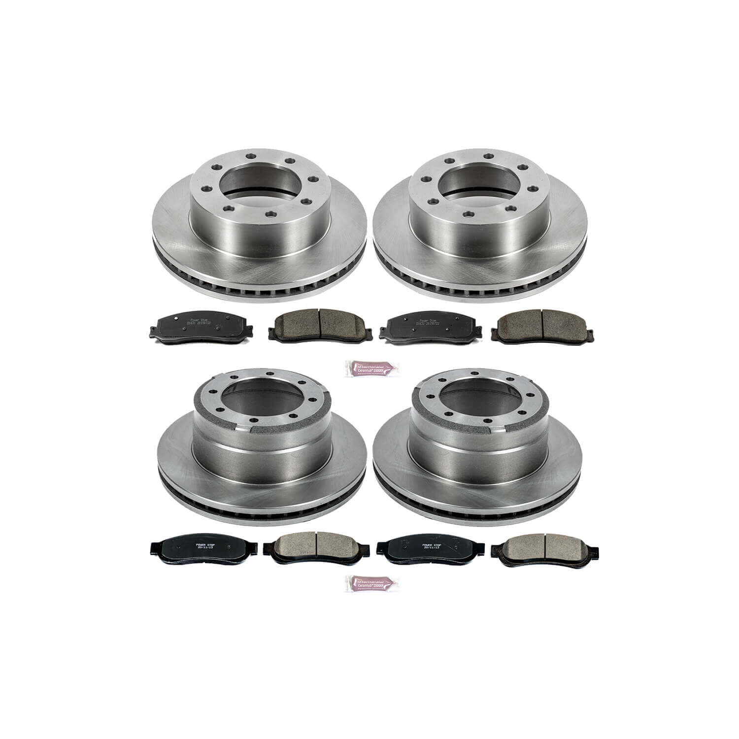 Power Stop KOE6546 Autospecialty - 1-Click Daily Driver Brake Kits (Front And Rear) for 2012 Ford F-350 Super Duty product image