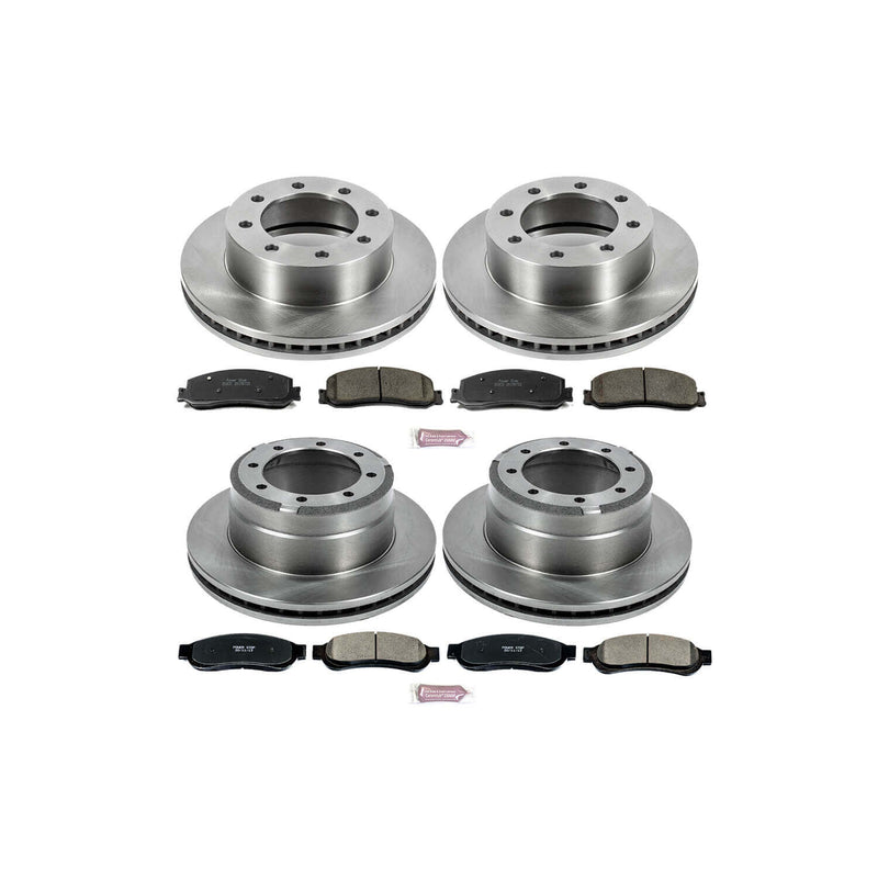 Power Stop KOE6546 Autospecialty - 1-Click Daily Driver Brake Kits (Front And Rear) for 2012 Ford F-350 Super Duty product image